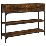 Casa si Gradina - Mobilier - Comode si corpuri - Console - Masuta consola, stejar fumuriu, 100x25x75 cm, lemn prelucrat - Infinity.ro