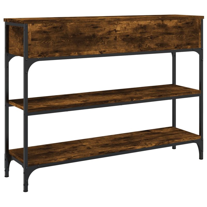 Casa si Gradina - Mobilier - Comode si corpuri - Console - Masuta consola, stejar fumuriu, 100x25x75 cm, lemn prelucrat - Infinity.ro