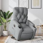 Casa si Gradina - Mobilier - Scaune si fotolii - Fotolii - Fotoliu electric rabatabil cu ridicare, gri deschis, textil - Infinity.ro