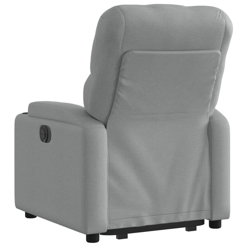 Casa si Gradina - Mobilier - Scaune si fotolii - Fotolii - Fotoliu electric rabatabil cu ridicare, gri deschis, textil - Infinity.ro