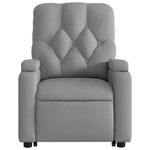 Casa si Gradina - Mobilier - Scaune si fotolii - Fotolii - Fotoliu electric rabatabil cu ridicare, gri deschis, textil - Infinity.ro