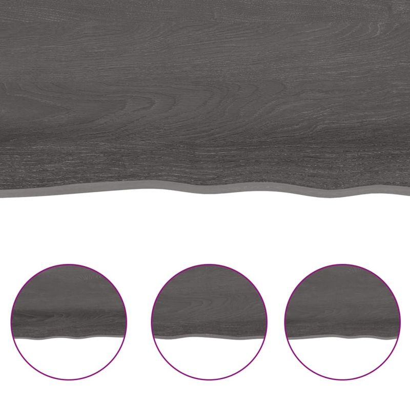 Casa si Gradina - Mobilier - Mobilier baie - Blaturi baie - Blat de baie, maro inchis, 40x50x(2-4) cm, lemn masiv tratat - Infinity.ro