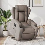 Casa si Gradina - Mobilier - Scaune si fotolii - Fotolii - Fotoliu electric rabatabil cu ridicare, gri taupe, textil - Infinity.ro