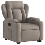 Casa si Gradina - Mobilier - Scaune si fotolii - Fotolii - Fotoliu electric rabatabil cu ridicare, gri taupe, textil - Infinity.ro