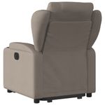 Casa si Gradina - Mobilier - Scaune si fotolii - Fotolii - Fotoliu electric rabatabil cu ridicare, gri taupe, textil - Infinity.ro