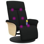 Ingrijire personala si Cosmetice - Sanatate si wellness - Articole wellness - Fotolii de masaj - Fotoliu de masaj rabatabil cu suport de picioare, negru, textil - Infinity.ro