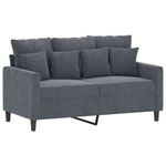 Casa si Gradina - Mobilier - Seturi de mobilier - Seturi living - Set de canapele cu perne, 2 piese, gri inchis, catifea - Infinity.ro