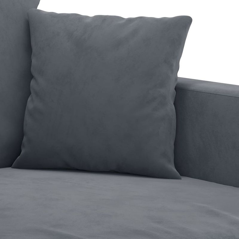 Casa si Gradina - Mobilier - Seturi de mobilier - Seturi living - Set de canapele cu perne, 2 piese, gri inchis, catifea - Infinity.ro