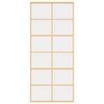 Casa si Gradina - Constructii - Usi interior, exterior si garaj - Usi garaj - Usa glisanta, auriu, 90x205 cm, sticla ESG mata si aluminiu - Infinity.ro