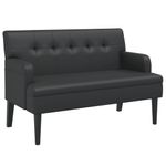 Casa si Gradina - Mobilier - Canapele si coltare - Banchete - Bancheta cu spatar, negru, 112x65,5x75 cm, piele ecologica - Infinity.ro