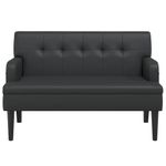 Casa si Gradina - Mobilier - Canapele si coltare - Banchete - Bancheta cu spatar, negru, 112x65,5x75 cm, piele ecologica - Infinity.ro
