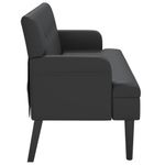 Casa si Gradina - Mobilier - Canapele si coltare - Banchete - Bancheta cu spatar, negru, 112x65,5x75 cm, piele ecologica - Infinity.ro