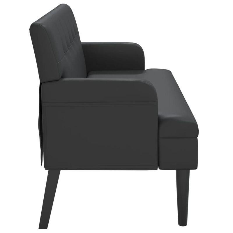 Casa si Gradina - Mobilier - Canapele si coltare - Banchete - Bancheta cu spatar, negru, 112x65,5x75 cm, piele ecologica - Infinity.ro