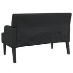 Casa si Gradina - Mobilier - Canapele si coltare - Banchete - Bancheta cu spatar, negru, 112x65,5x75 cm, piele ecologica - Infinity.ro
