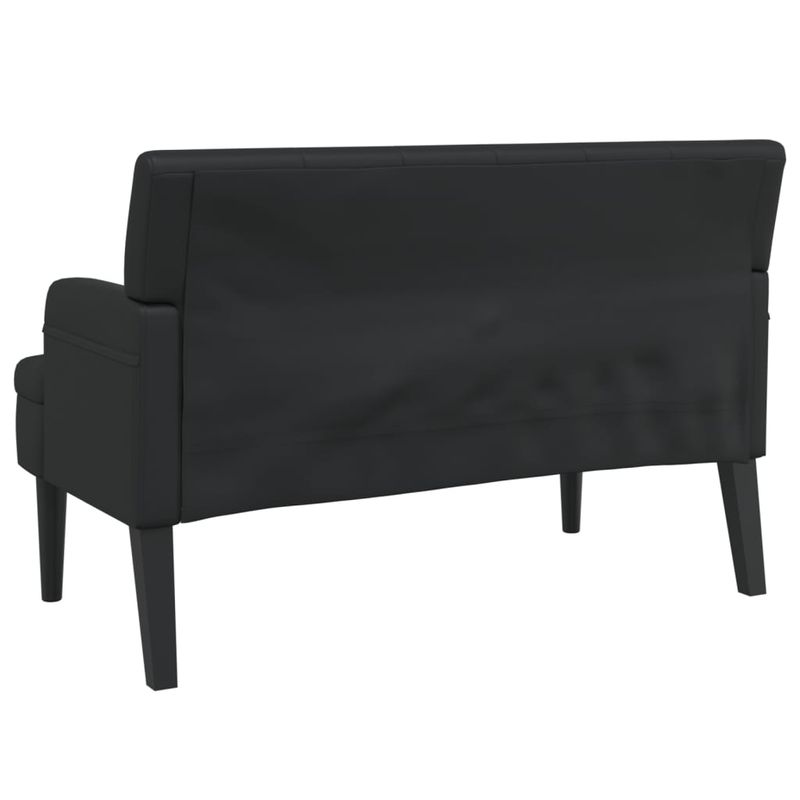 Casa si Gradina - Mobilier - Canapele si coltare - Banchete - Bancheta cu spatar, negru, 112x65,5x75 cm, piele ecologica - Infinity.ro