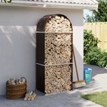 Casa si Gradina - Termice - Sobe, Seminee si accesorii - Accesorii seminee si sobe - Suport pentru busteni, maro, 80x45x190 cm, otel galvanizat - Infinity.ro