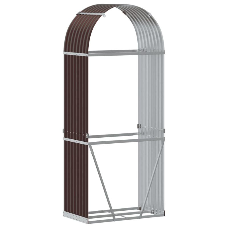 Casa si Gradina - Termice - Sobe, Seminee si accesorii - Accesorii seminee si sobe - Suport pentru busteni, maro, 80x45x190 cm, otel galvanizat - Infinity.ro