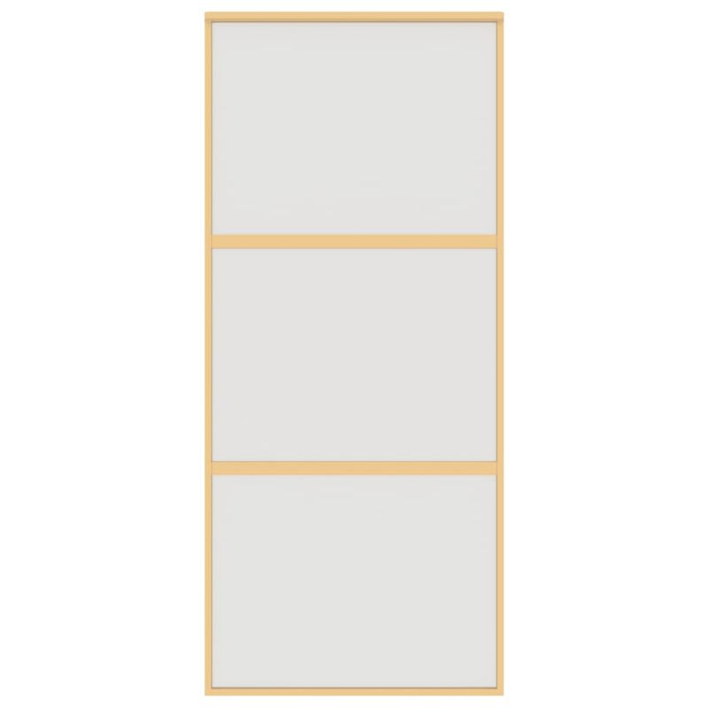 Casa si Gradina - Constructii - Usi interior, exterior si garaj - Usi garaj - Usa glisanta, auriu, 90x205 cm, sticla ESG mata si aluminiu - Infinity.ro