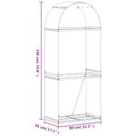 Casa si Gradina - Termice - Sobe, Seminee si accesorii - Accesorii seminee si sobe - Suport pentru busteni, maro, 80x45x190 cm, otel galvanizat - Infinity.ro