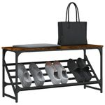 Casa si Gradina - Mobilier - Organizare si depozitare - Organizator incaltaminte - Pantofar, stejar fumuriu, 90x30x45cm, lemn prelucrat - Infinity.ro