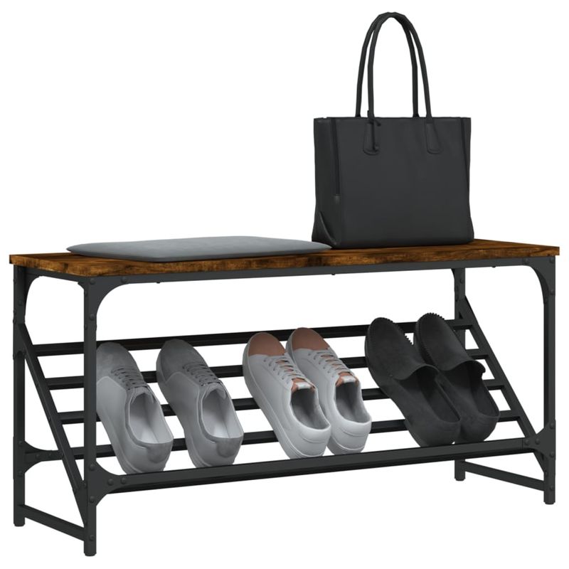 Casa si Gradina - Mobilier - Organizare si depozitare - Organizator incaltaminte - Pantofar, stejar fumuriu, 90x30x45cm, lemn prelucrat - Infinity.ro