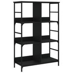 Casa si Gradina - Mobilier - Biblioteci si rafturi - Biblioteci - Biblioteca, negru, 78,5x33x117,5 cm, lemn prelucrat - Infinity.ro