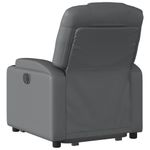 Casa si Gradina - Mobilier - Scaune si fotolii - Fotolii - Fotoliu rabatabil electric cu ridicare, gri, piele ecologica - Infinity.ro