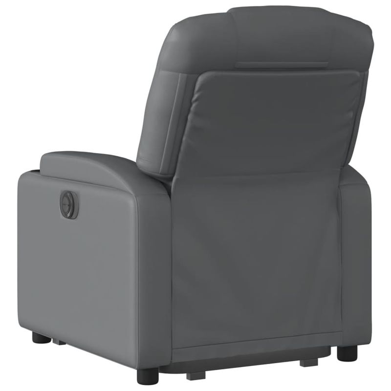 Casa si Gradina - Mobilier - Scaune si fotolii - Fotolii - Fotoliu rabatabil electric cu ridicare, gri, piele ecologica - Infinity.ro