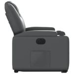 Casa si Gradina - Mobilier - Scaune si fotolii - Fotolii - Fotoliu rabatabil electric cu ridicare, gri, piele ecologica - Infinity.ro