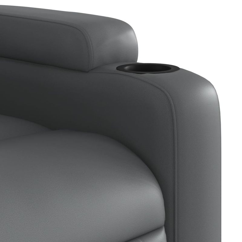 Casa si Gradina - Mobilier - Scaune si fotolii - Fotolii - Fotoliu rabatabil electric cu ridicare, gri, piele ecologica - Infinity.ro