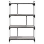 Casa si Gradina - Mobilier - Biblioteci si rafturi - Biblioteci - Biblioteca cu 4 niveluri gri sonoma 76x32x123 cm lemn compozit - Infinity.ro