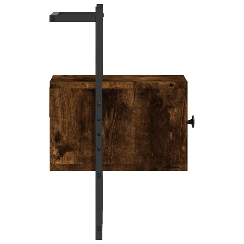 Casa si Gradina - Mobilier - Comode si corpuri - Noptiere - Noptiere de perete, 2 buc., stejar fumuriu, 35x30x51 cm, lemn - Infinity.ro