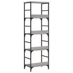 Casa si Gradina - Mobilier - Biblioteci si rafturi - Biblioteci - Raft de carti, gri sonoma, 50x33x153 cm, lemn prelucrat - Infinity.ro