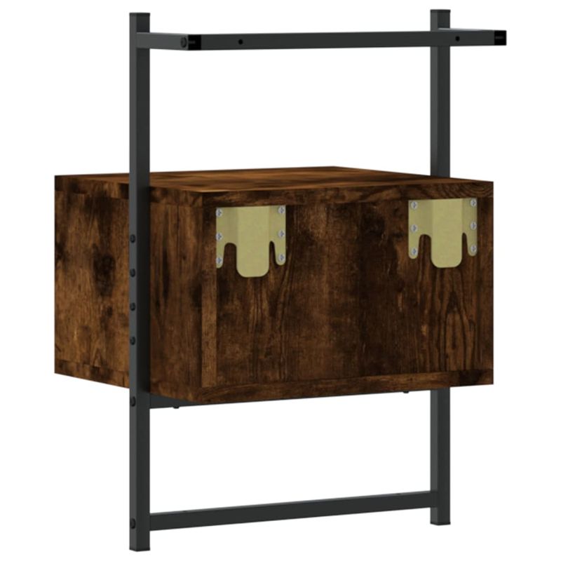 Casa si Gradina - Mobilier - Comode si corpuri - Noptiere - Noptiere de perete, 2 buc., stejar fumuriu, 35x30x51 cm, lemn - Infinity.ro