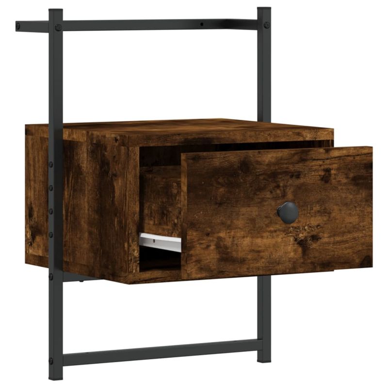 Casa si Gradina - Mobilier - Comode si corpuri - Noptiere - Noptiere de perete, 2 buc., stejar fumuriu, 35x30x51 cm, lemn - Infinity.ro