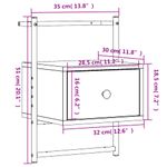 Casa si Gradina - Mobilier - Comode si corpuri - Noptiere - Noptiere de perete, 2 buc., stejar fumuriu, 35x30x51 cm, lemn - Infinity.ro