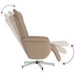 Casa si Gradina - Mobilier - Scaune si fotolii - Fotolii - Fotoliu rabatabil cu suport picioare cappuccino piele ecologica - Infinity.ro