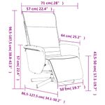 Casa si Gradina - Mobilier - Scaune si fotolii - Fotolii - Fotoliu rabatabil cu suport picioare cappuccino piele ecologica - Infinity.ro