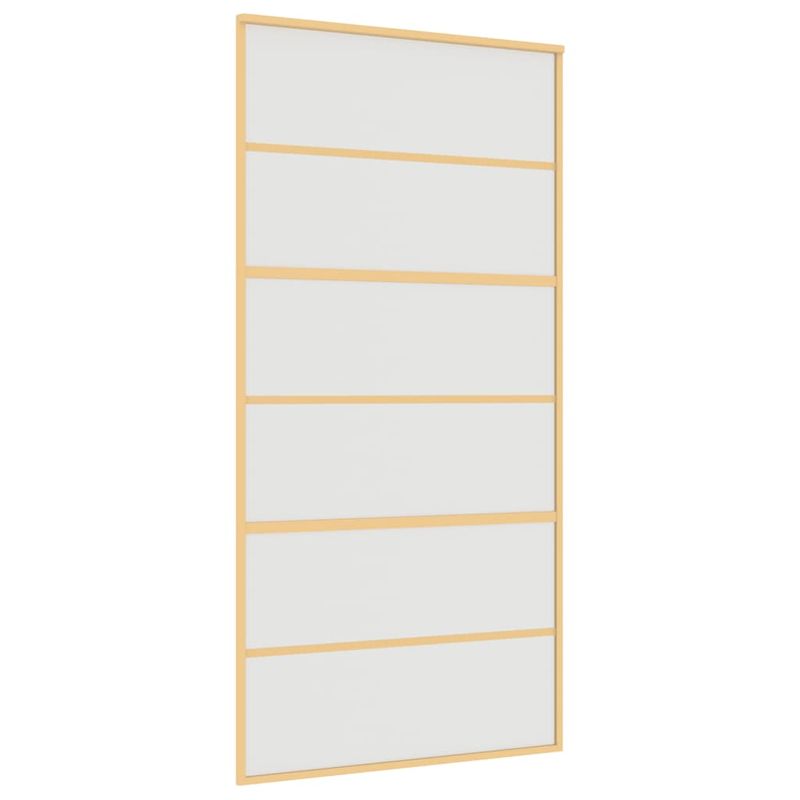 Casa si Gradina - Constructii - Usi interior, exterior si garaj - Usi interior - Usa glisanta, auriu, 102,5x205 cm, sticla ESG mata si aluminiu - Infinity.ro