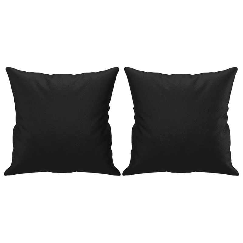 Casa si Gradina - Mobilier - Seturi de mobilier - Seturi living - Set de canapele cu perne, 2 piese, negru, piele ecologica - Infinity.ro