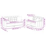 Casa si Gradina - Mobilier - Seturi de mobilier - Seturi living - Set de canapele cu perne, 2 piese, negru, piele ecologica - Infinity.ro