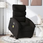 Ingrijire personala si Cosmetice - Sanatate si wellness - Articole wellness - Fotolii de masaj - Fotoliu rabatabil de masaj, cu ridicare, negru, material textil - Infinity.ro