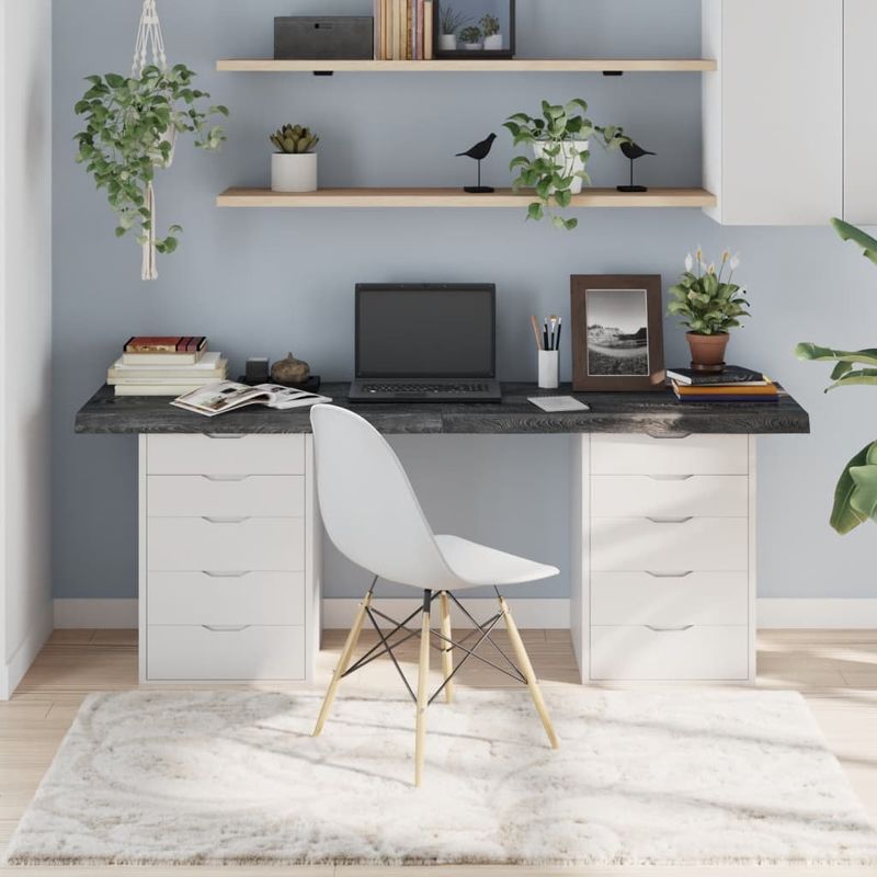 Casa si Gradina - Mobilier - Feronerie si accesorii mobila - Blat de masa maro 180x60x(2-6) cm, lemn masiv stejar tratat, maro închis - Infinity.ro