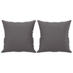 Casa si Gradina - Mobilier - Seturi de mobilier - Seturi living - Set de canapele cu perne, 3 piese, gri, piele ecologica - Infinity.ro