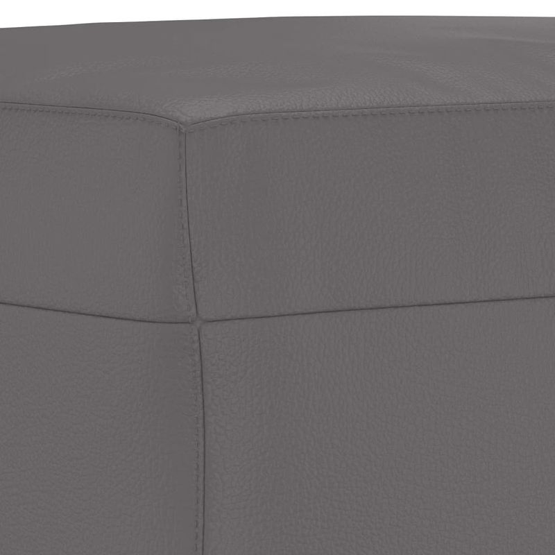 Casa si Gradina - Mobilier - Seturi de mobilier - Seturi living - Set de canapele cu perne, 3 piese, gri, piele ecologica - Infinity.ro