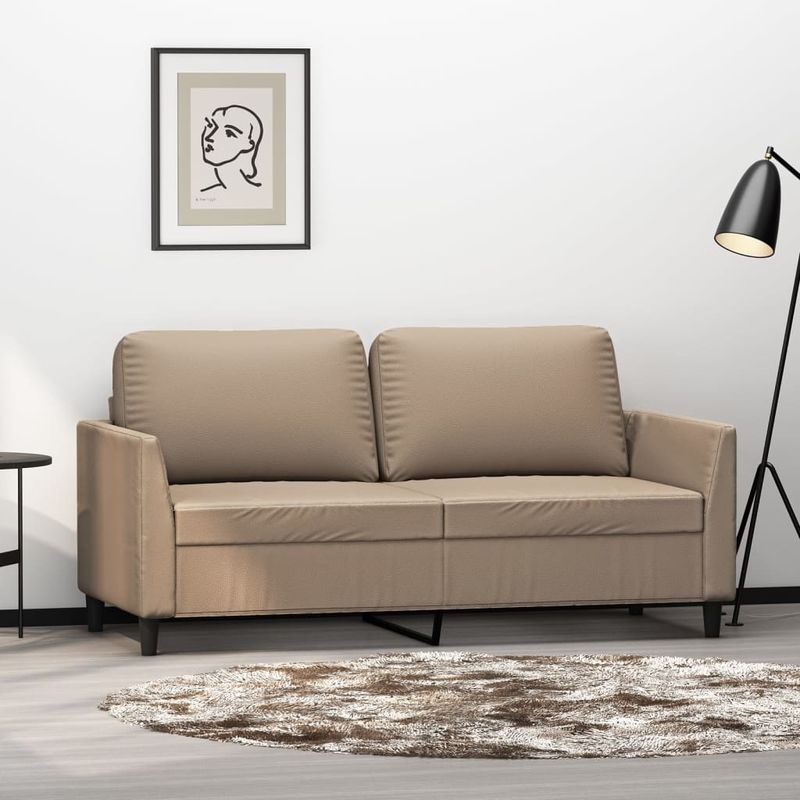 Casa si Gradina - Mobilier - Canapele si coltare - Canapele - Canapea cu 2 locuri, cappuccino, 140 cm, piele ecologica - Infinity.ro