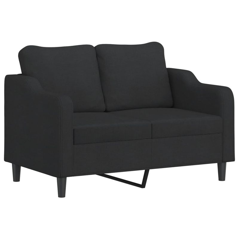Casa si Gradina - Mobilier - Seturi de mobilier - Seturi living - Set de canapele cu perne, 2 piese, negru, textil - Infinity.ro