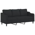 Casa si Gradina - Mobilier - Seturi de mobilier - Seturi living - Set de canapele cu perne, 2 piese, negru, textil - Infinity.ro