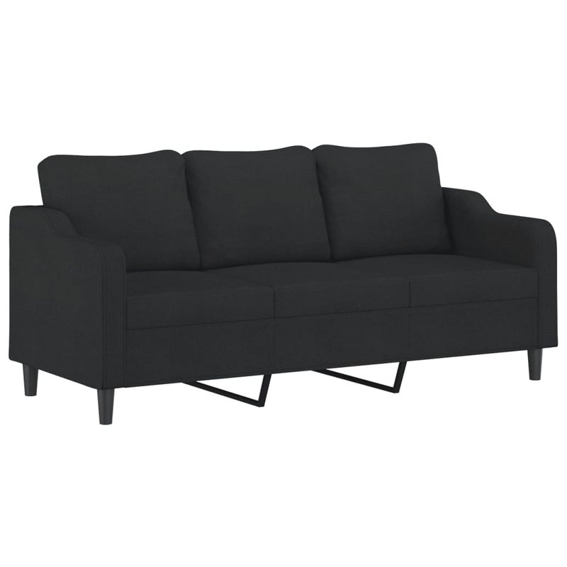 Casa si Gradina - Mobilier - Seturi de mobilier - Seturi living - Set de canapele cu perne, 2 piese, negru, textil - Infinity.ro