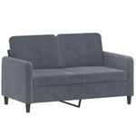 Casa si Gradina - Mobilier - Canapele si coltare - Canapele - Canapea cu 2 locuri, gri inchis, 120 cm, catifea - Infinity.ro